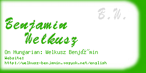 benjamin welkusz business card